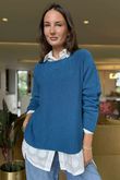 Made in Italy Conrad Body Skim Knit Jumper Deep Teal